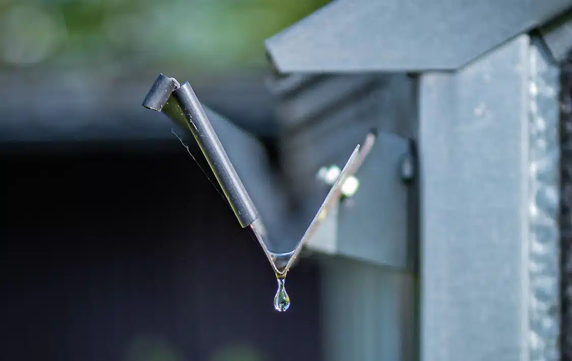 An image of a gutter during the rainy season.