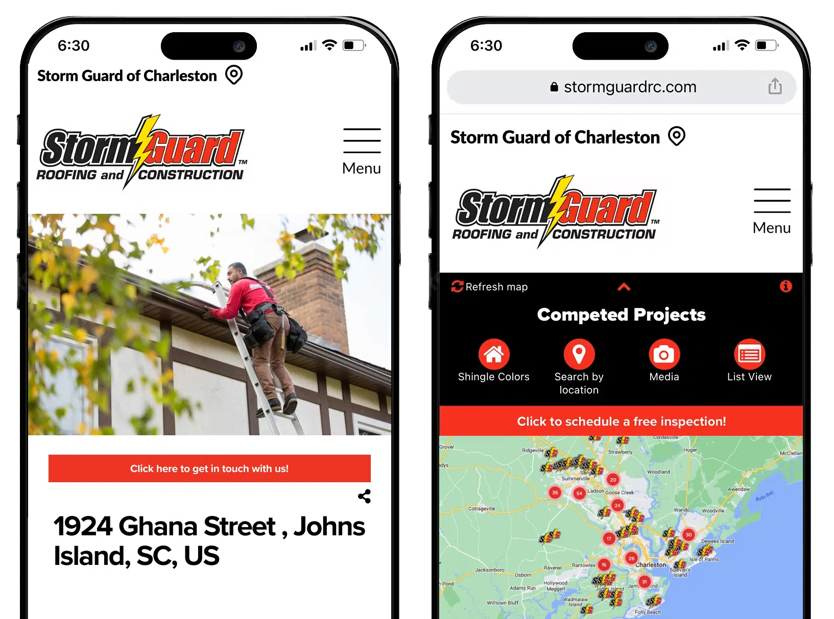 Storm Guard of Charleston, SC: roofing projects sample