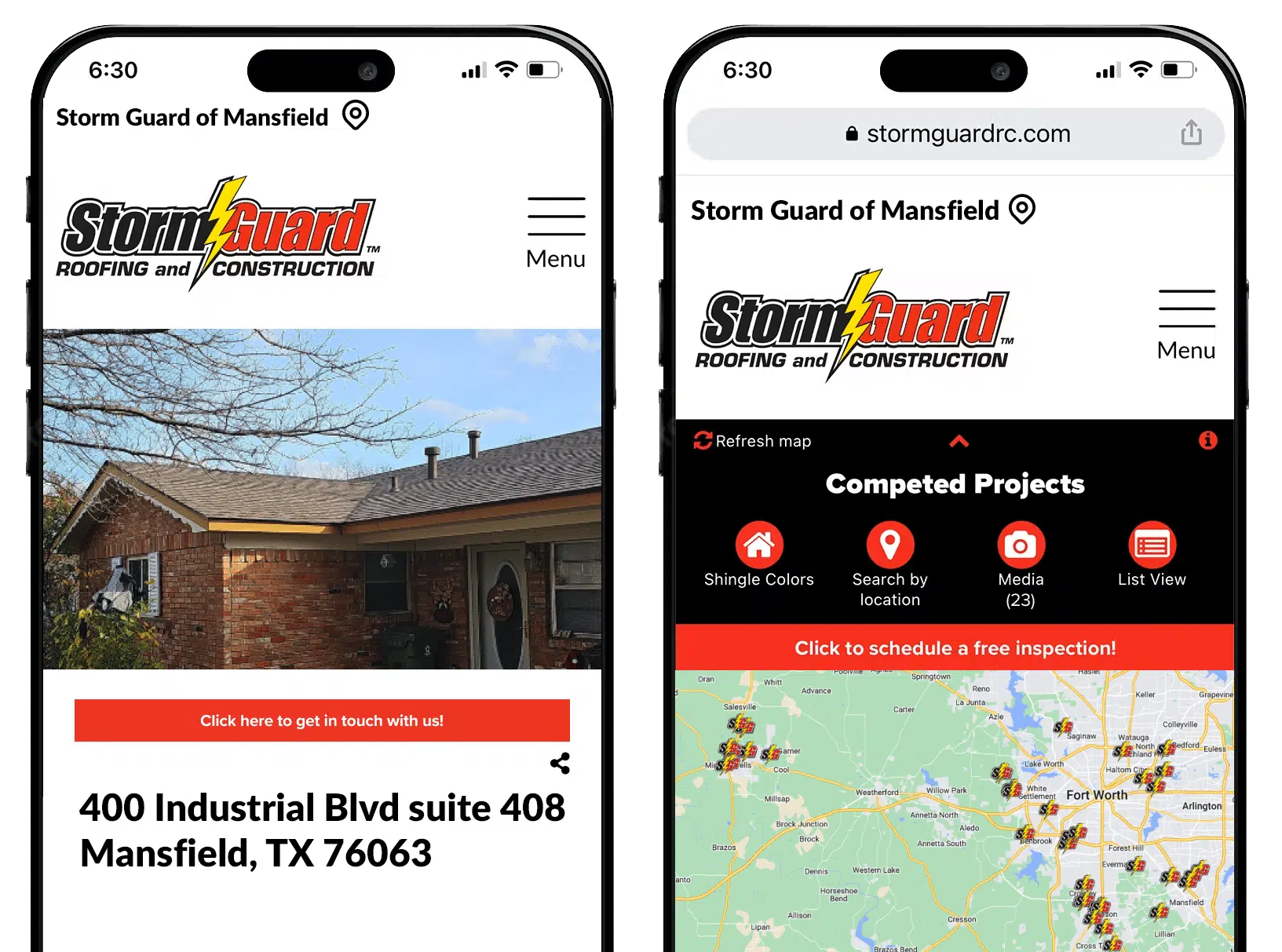 Storm Guard of Fort Worth North, TX roofing projects sample